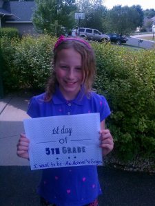 Introducing the 5th Grader!  She hopes to be an actress and singer one day.